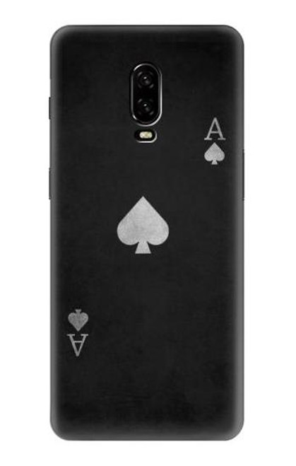 W3152 Noir Ace of Spade Etui Coque Housse et Flip Housse Cuir pour OnePlus 6T