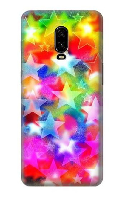 W3292 Coloré Disco étoile Etui Coque Housse et Flip Housse Cuir pour OnePlus 6T