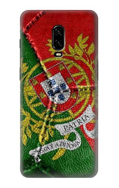 W3300 Portugal Drapeau graphique Football Millésime Etui Coque Housse et Flip Housse Cuir pour OnePlus 6T