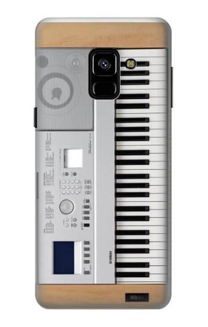 W0891 Clavier numérique Piano Etui Coque Housse et Flip Housse Cuir pour Samsung Galaxy A8 (2018)