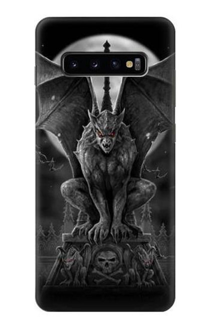 W0850 Gargouille diable démon Etui Coque Housse et Flip Housse Cuir pour Samsung Galaxy S10 Plus