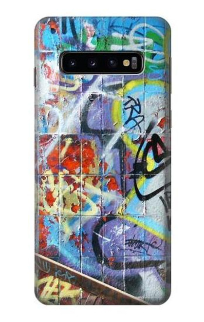 W0588 mur de graffiti Etui Coque Housse et Flip Housse Cuir pour Samsung Galaxy S10