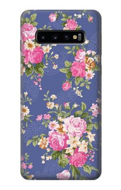 W3265 Motif Fleur millésimé Etui Coque Housse et Flip Housse Cuir pour Samsung Galaxy S10