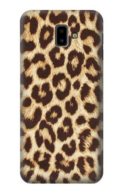 W2204 Motif imprimé graphique léopard Etui Coque Housse et Flip Housse Cuir pour Samsung Galaxy J6+ (2018), J6 Plus (2018)