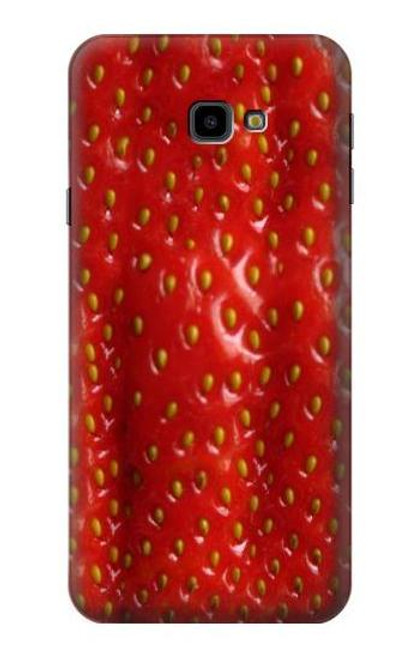 W2225 fraise Etui Coque Housse et Flip Housse Cuir pour Samsung Galaxy J4+ (2018), J4 Plus (2018)