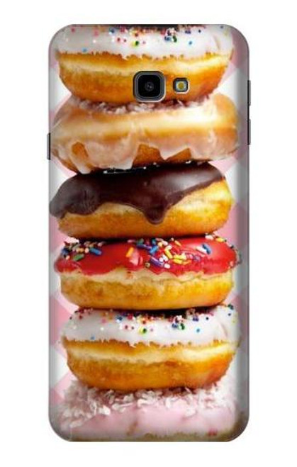 W2431 Fantaisie douce Donuts Etui Coque Housse et Flip Housse Cuir pour Samsung Galaxy J4+ (2018), J4 Plus (2018)