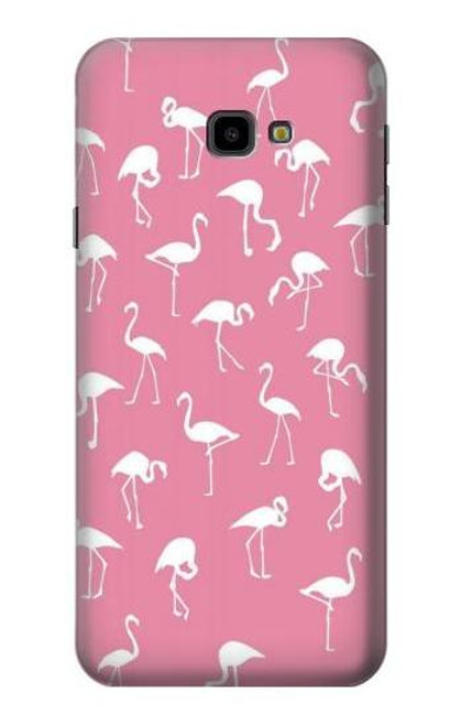 W2858 Motif Flamant rose Etui Coque Housse et Flip Housse Cuir pour Samsung Galaxy J4+ (2018), J4 Plus (2018)