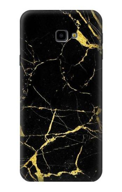 W2896 Marbre d'or imprimé graphique Etui Coque Housse et Flip Housse Cuir pour Samsung Galaxy J4+ (2018), J4 Plus (2018)