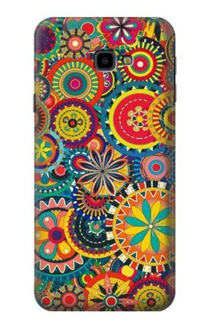 W3272 Motif coloré Etui Coque Housse et Flip Housse Cuir pour Samsung Galaxy J4+ (2018), J4 Plus (2018)