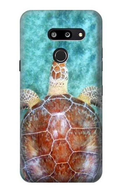 W1424 Tortue de mer Etui Coque Housse et Flip Housse Cuir pour LG G8 ThinQ