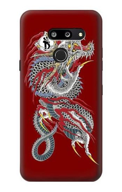 W2104 Yakuza dragon Tatouage Etui Coque Housse et Flip Housse Cuir pour LG G8 ThinQ