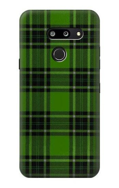 W2373 Motif vert Tartan Etui Coque Housse et Flip Housse Cuir pour LG G8 ThinQ