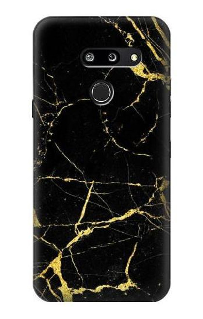 W2896 Marbre d'or imprimé graphique Etui Coque Housse et Flip Housse Cuir pour LG G8 ThinQ