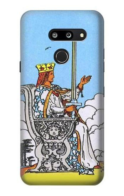 W3068 Carte de tarot Reine des épées Etui Coque Housse et Flip Housse Cuir pour LG G8 ThinQ