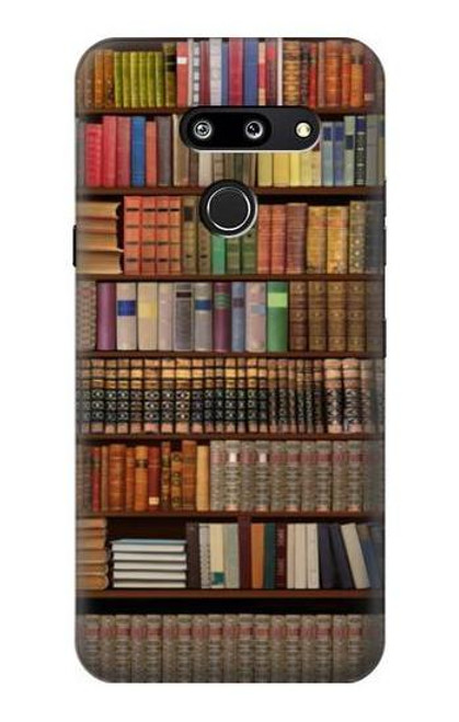 W3154 étagère à livres Etui Coque Housse et Flip Housse Cuir pour LG G8 ThinQ