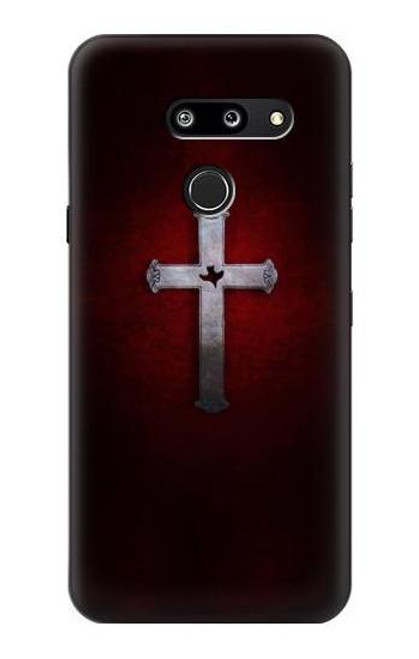 W3160 Croix chrétienne Etui Coque Housse et Flip Housse Cuir pour LG G8 ThinQ