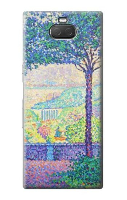 W3349 Paul Signac Terrasse de Meudon Etui Coque Housse et Flip Housse Cuir pour Sony Xperia 10 Plus