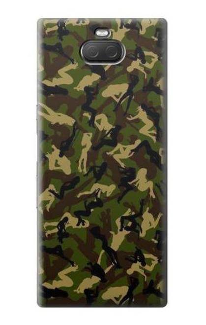 W3356 Camo camouflage de fille Etui Coque Housse et Flip Housse Cuir pour Sony Xperia 10 Plus