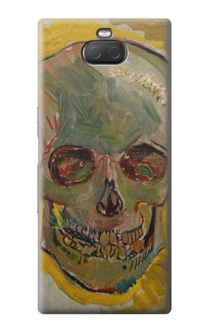 W3359 Vincent Van Gogh Crâne Etui Coque Housse et Flip Housse Cuir pour Sony Xperia 10 Plus