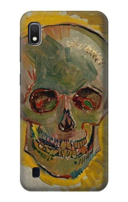 W3359 Vincent Van Gogh Crâne Etui Coque Housse et Flip Housse Cuir pour Samsung Galaxy A10