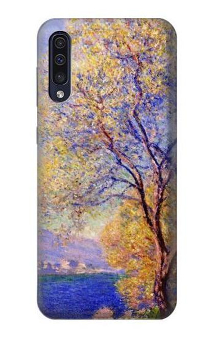 W3339 Claude Monet Antibes vue des jardins Salis Etui Coque Housse et Flip Housse Cuir pour Samsung Galaxy A50