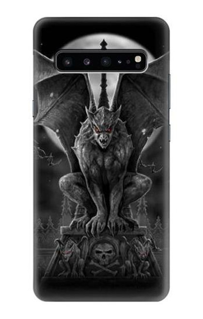 W0850 Gargouille diable démon Etui Coque Housse et Flip Housse Cuir pour Samsung Galaxy S10 5G