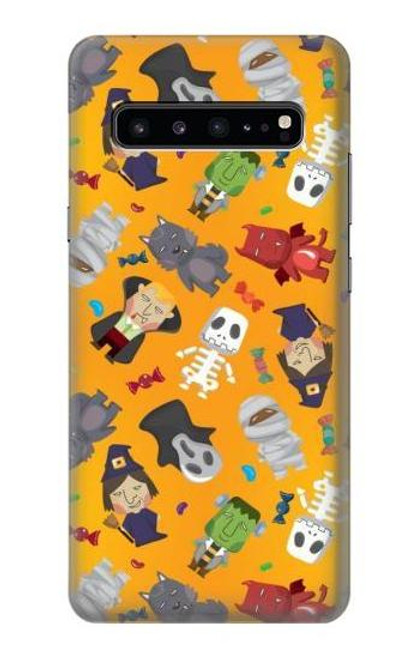 W3275 Mignon Halloween Motif Dessin animé Etui Coque Housse et Flip Housse Cuir pour Samsung Galaxy S10 5G