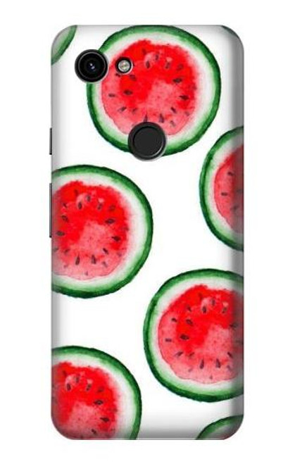 W3236 Motif melon d'eau Etui Coque Housse et Flip Housse Cuir pour Google Pixel 3a