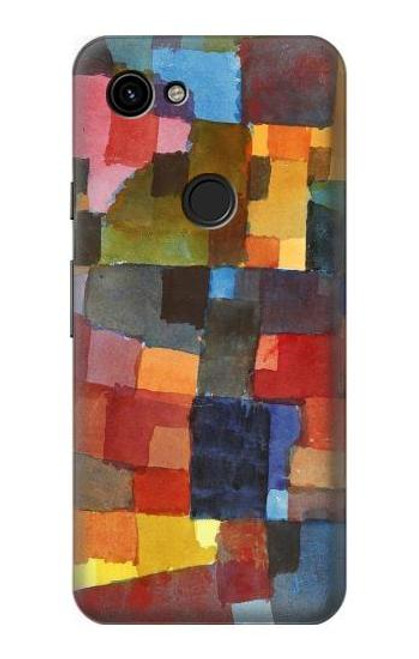 W3341 Paul Klee Raumarchitekturen Etui Coque Housse et Flip Housse Cuir pour Google Pixel 3a