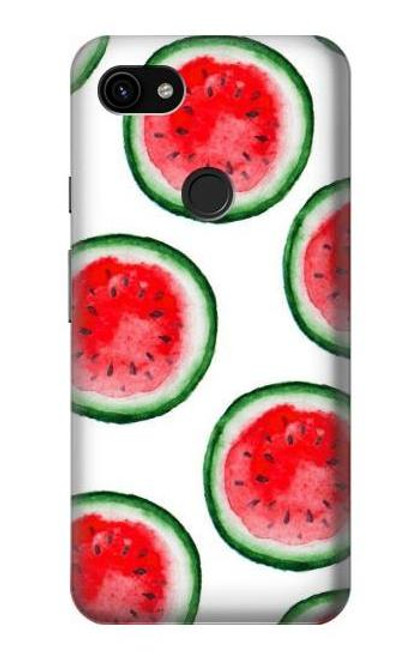 W3236 Motif melon d'eau Etui Coque Housse et Flip Housse Cuir pour Google Pixel 3a XL