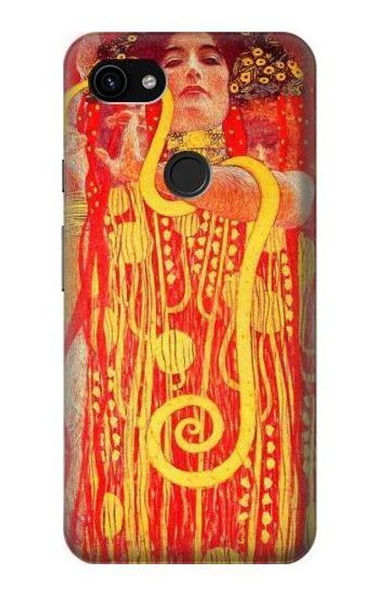 W3352 Gustav Klimt Médecine Etui Coque Housse et Flip Housse Cuir pour Google Pixel 3a XL