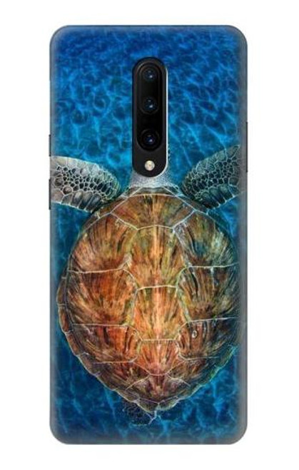 W1249 Tortue de mer Etui Coque Housse et Flip Housse Cuir pour OnePlus 7 Pro