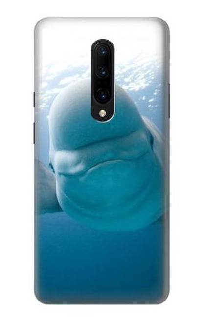 W1801 Béluga Sourire baleine Etui Coque Housse et Flip Housse Cuir pour OnePlus 7 Pro