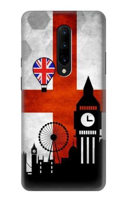 W2979 Angleterre Football Football Etui Coque Housse et Flip Housse Cuir pour OnePlus 7 Pro