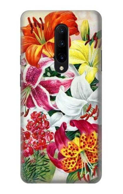 W3205 Fleurs Art Retro Etui Coque Housse et Flip Housse Cuir pour OnePlus 7 Pro