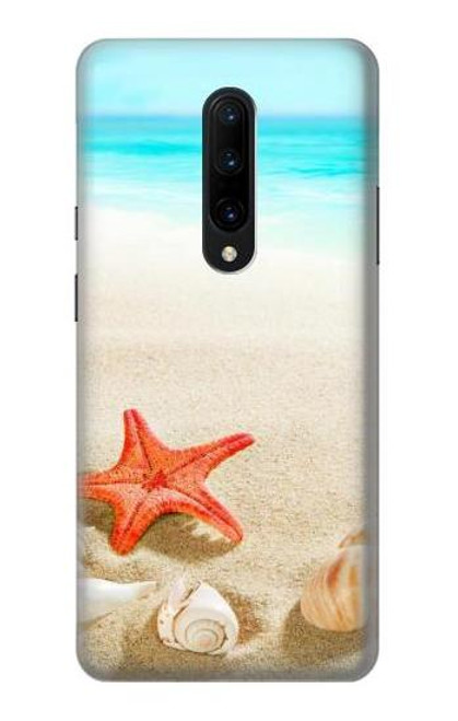 W3212 Coquilles de mer Étoile de mer Plage Etui Coque Housse et Flip Housse Cuir pour OnePlus 7 Pro