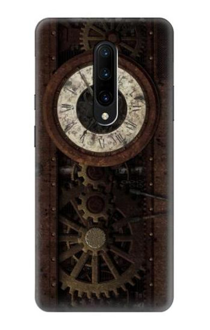 W3221 Gears steampunk Horloge Etui Coque Housse et Flip Housse Cuir pour OnePlus 7 Pro