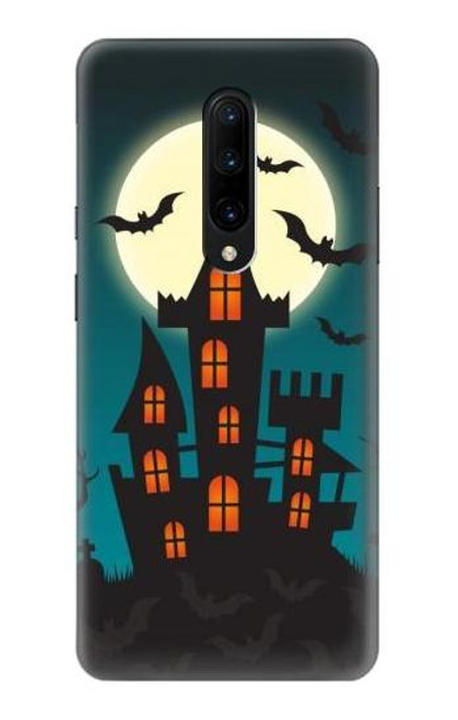 W3268 Château Halloween Festival Etui Coque Housse et Flip Housse Cuir pour OnePlus 7 Pro