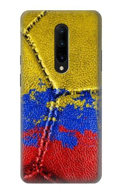 W3306 Colombie Drapeau de football graphique Millésime Etui Coque Housse et Flip Housse Cuir pour OnePlus 7 Pro