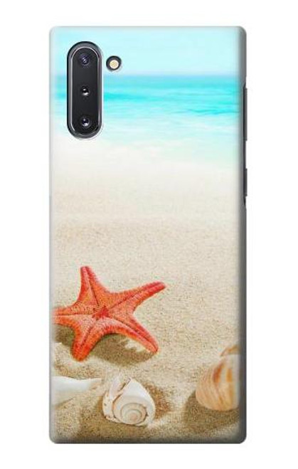 W3212 Coquilles de mer Étoile de mer Plage Etui Coque Housse et Flip Housse Cuir pour Samsung Galaxy Note 10