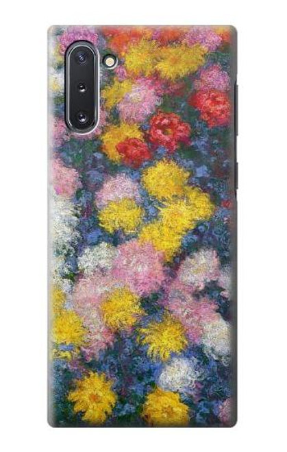 W3342 Claude Monet Chrysanthèmes Etui Coque Housse et Flip Housse Cuir pour Samsung Galaxy Note 10