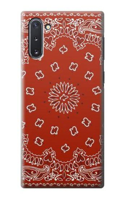 W3355 Motif Bandana Rouge Etui Coque Housse et Flip Housse Cuir pour Samsung Galaxy Note 10