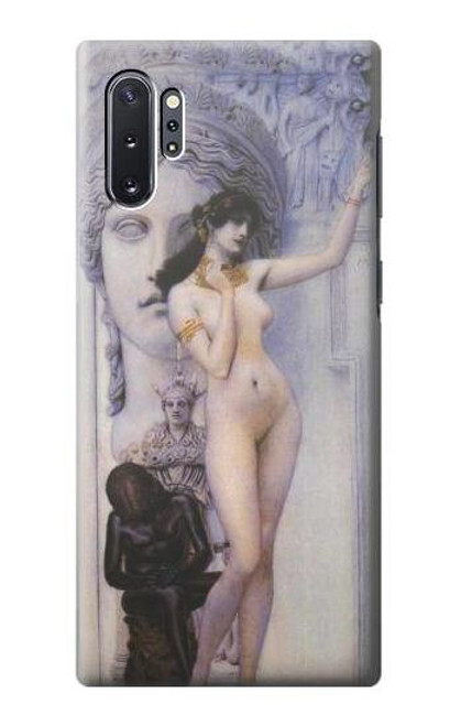 W3353 Gustav Klimt Allégorie de la sculpture Etui Coque Housse et Flip Housse Cuir pour Samsung Galaxy Note 10 Plus