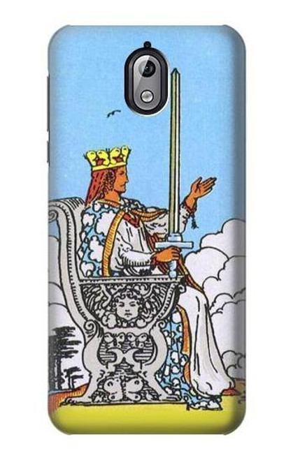 W3068 Carte de tarot Reine des épées Etui Coque Housse et Flip Housse Cuir pour Nokia 3.1