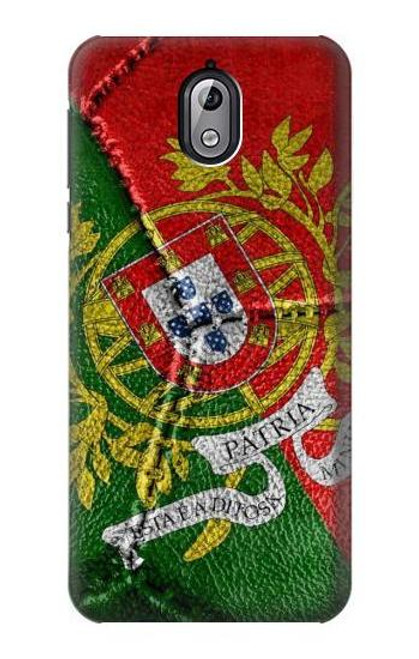 W3300 Portugal Drapeau graphique Football Millésime Etui Coque Housse et Flip Housse Cuir pour Nokia 3.1