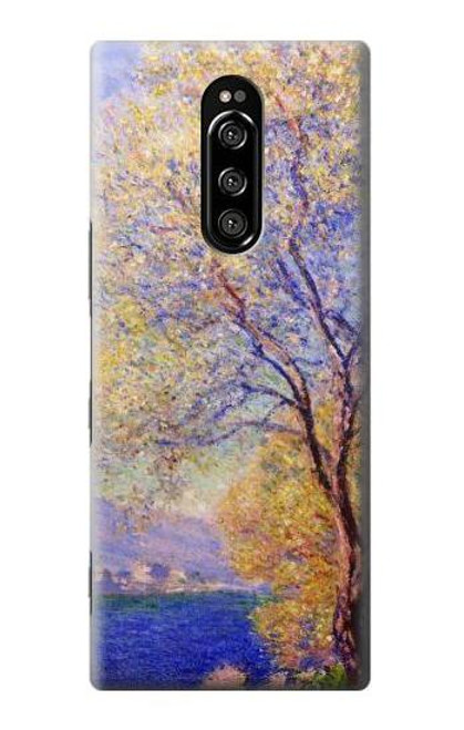 W3339 Claude Monet Antibes vue des jardins Salis Etui Coque Housse et Flip Housse Cuir pour Sony Xperia 1