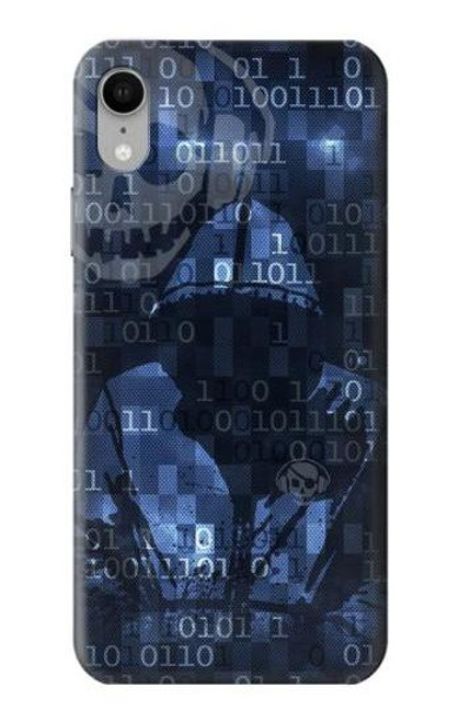 W3431 Numérique Cyber ​​code Hacker Etui Coque Housse et Flip Housse Cuir pour iPhone XR