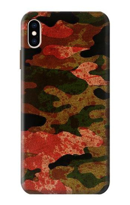 W3393 Camouflage sang Splatter Etui Coque Housse et Flip Housse Cuir pour iPhone XS Max