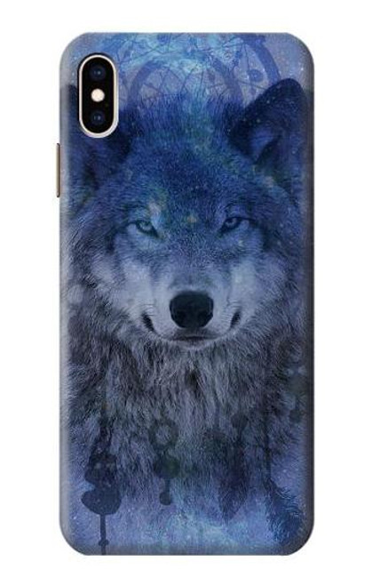 W3410 Loup Dream Catcher Etui Coque Housse et Flip Housse Cuir pour iPhone XS Max