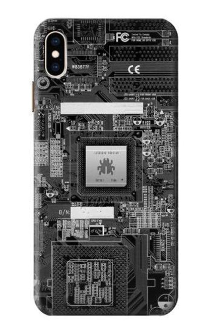 W3434 Punaise Circuit Board graphique Etui Coque Housse et Flip Housse Cuir pour iPhone XS Max